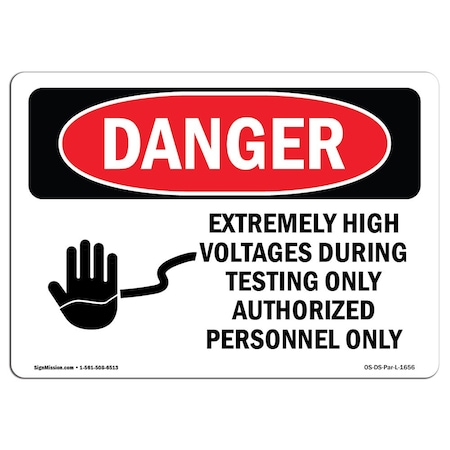 OSHA Danger, 7 Height, 10 Width, Rigid Plastic